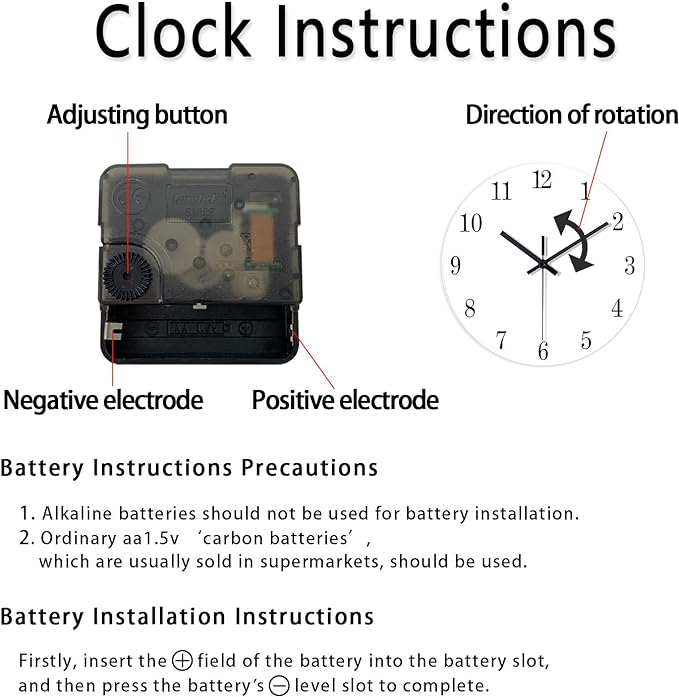 Black Wall Clock for Bedroom Glass Modren Wall Clock Battery Operated 14 Inch Analog Wall Clock Non Ticking