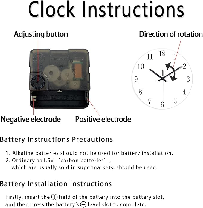 Big Wall Clock for Living Room Decor Marble Glass Wall Clock Battery Operated 16 Inch Black Wall Clock Non Ticking