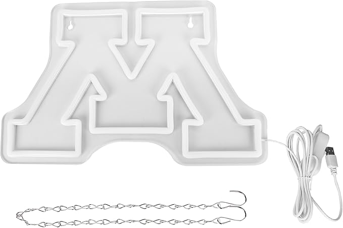 University Neon Signs,College Neon LED Sign,University Baseball Team Logo Neon Signs,City Name Light Up Signs for Man Cave,Dorm Decor for College Students,Signs for Men,Size 13.4 * 8.7 in(XD119)