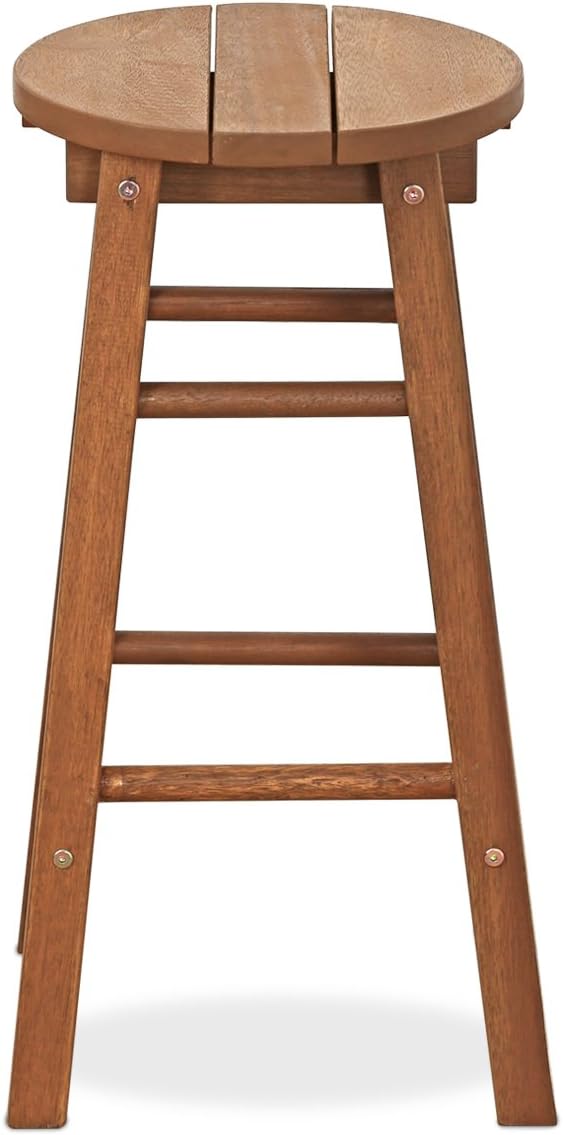 Furinno FG17629 Tioman Outdoor Hardwood Patio Furniture Promo Arch Bar Stool (Set of 2), Natural