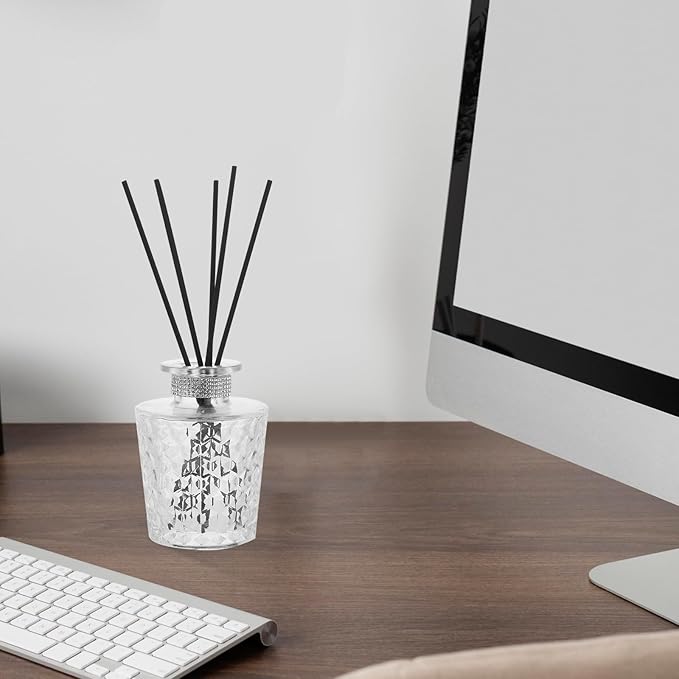 50PCS Reed Diffuser Sticks, Black Fiber Reed Diffuser Sticks, Aromatherapy Diffuser Sticks, 7.87 Inch Diffuser Reeds, Black Fibre Reed Diffuser Sticks, Natural Rattan Wood Diffuser Sticks (Black)
