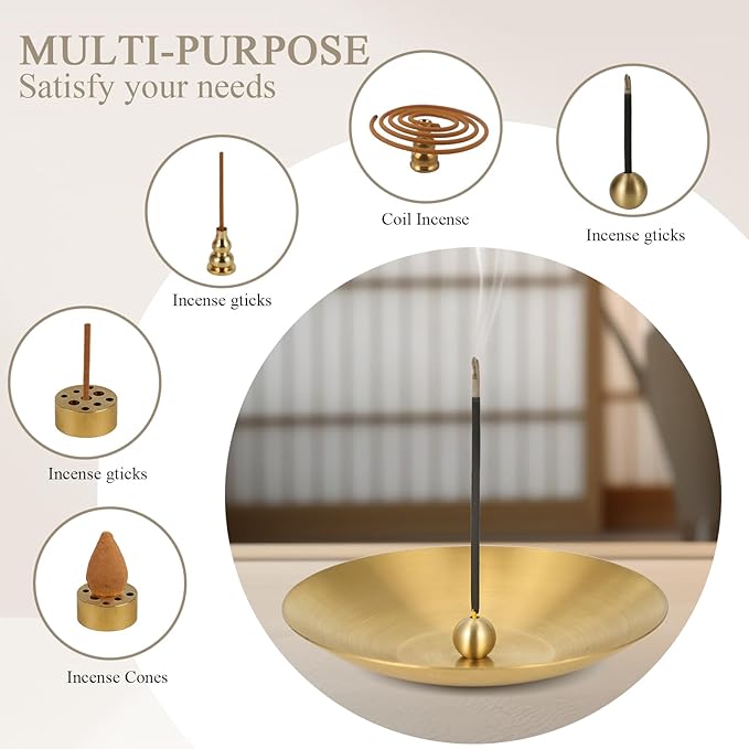 Incense Burner Stick Holder Bowl,Incense Burner Ash Catcher,Incense Holders for Sticks,Ideal for Meditation Yoga Room