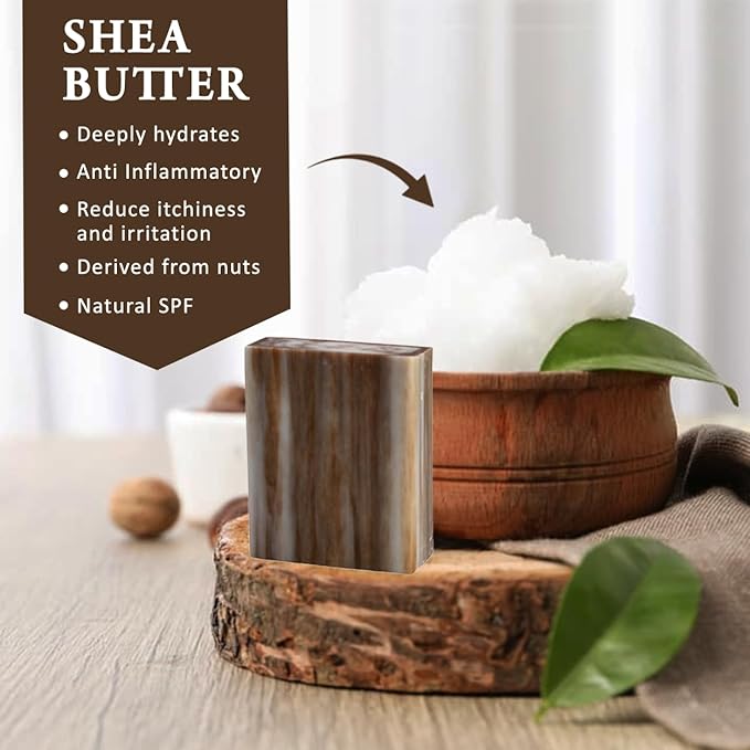 Sandalwood Scented Natural Soap Bars (12 Bars), 3.5oz Moisturizing French Triple Milled Soap Bars Enriched with Shea Butter - Pure Plant Oil Bath & Body Soap Bars