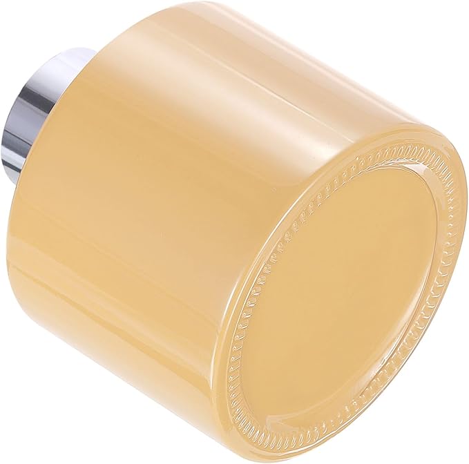 HARFINGTON Empty Glass Diffuser Bottle 140ml/4.7oz Refillable Fragrance Accessories Aromatherapy Jar Container for Replace Reed Diffuser Home Bathroom Pale Orange with Silver Tone Cap