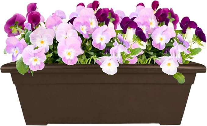 The HC Companies 28" Romana Planter in Chocolate