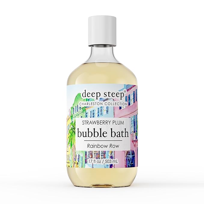 Deep Steep Bubble Bath, 17 oz (Strawberry Plum)
