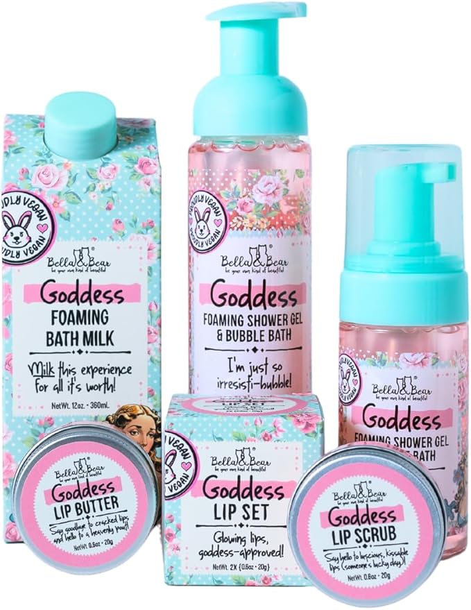 Bella & Bear Goddess Foaming Bath Milk - Gift for Women - Teens - Tweens - Vegan 12 oz