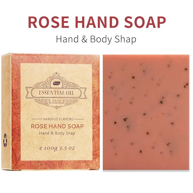 Essential Oil Soap Bar Set for Face & Body,Moisturizing,Softer Skin,Deep Cleansing,Natural Handmade Soap,Hypoallergenic Beauty Bar Sensitive Skin With Gentle Cleanser,For Men Women