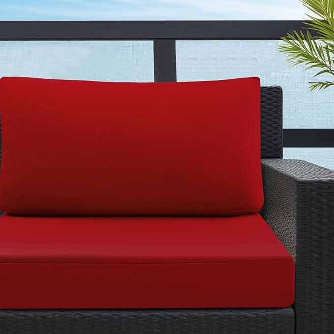 idee-home Outdoor Cushions for Patio Furniture, Waterproof Outdoor Seat Cushion Hampton Bay Deep Seat Replacement Cushions for Garden