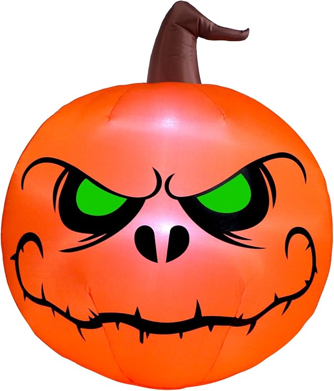 Sizonjoy 4 Ft Halloween Blow up Inflatable Pumpkin Decoration-Lighted Halloween Inflatables for Home Yard Garden Indoor and Outdoor Halloween Decoration Outdoor