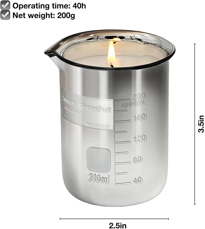 Grapefruit Scented Candles for Home - Natural Soy Candles | Christmas Gifts for Women Men | 40 Hours Long Burning 7oz