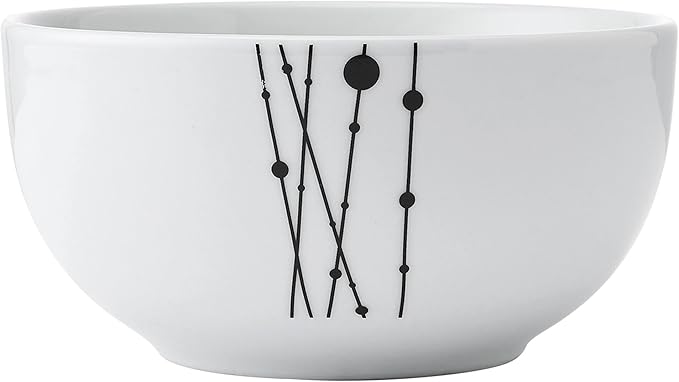 Studio Nova Linear Symphony 12 Piece Dinnerware Plate Bowl Set, Service for 4