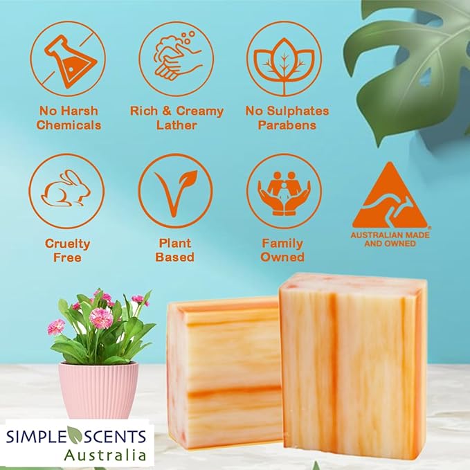 Orange Zest Scented Natural Soap Bars (12 Bars), 3.5oz Moisturizing French Triple Milled Soap Bars Enriched with Shea Butter - Pure Plant Oil Bath & Body Soap Bars