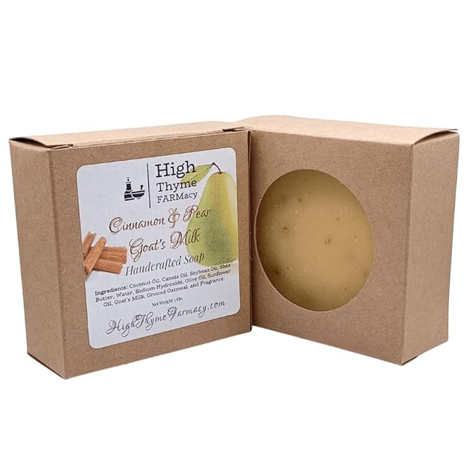 Cinnamon & Pear Goat's Milk Soap with Oatmeal - 5 Ounce Handcrafted Goat Milk Soap Bar - Cinnamon Soap - Pear Soap - Goat's Milk Soap