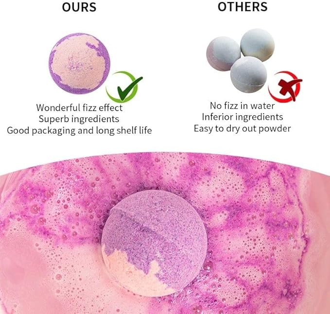 Bath Bombs for Women, 24pcs Handmade Natural Bath Bomb Gift Set Relaxing with Plant Aromatherapy and Essential Oils, Spa Vegan,Organic Gift Idea for Her,Girlfriend,Wife,Mother,Birthday,Oil Bubble Bath