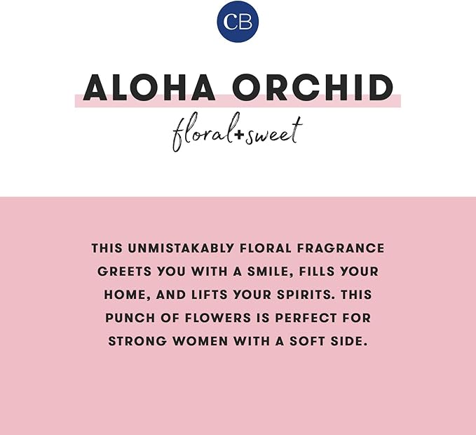 Capri Blue Aloha Orchid Reed Diffuser Set - Includes Reed Diffuser Sticks, Fragrance Oil, and Glass Bottle - Luxury Scented Room Fresheners - Cobalt Blue (8 fl oz)