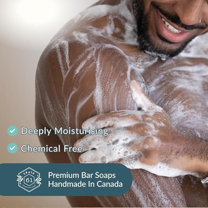 Handmade in Canada, Plant Based Cold Process Natural Bar Soap For Face And Body, With Premium Essential Oils, For Men And Women 3 Pack (Vanilla Orange)