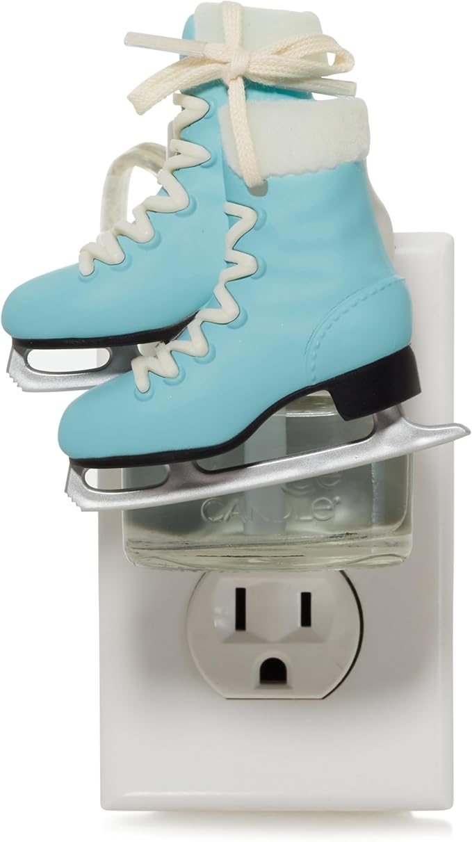 Yankee Candle Ice Skates ScentPlug Diffuser with LED Light Sensor - Blue Skates with White Shoelaces