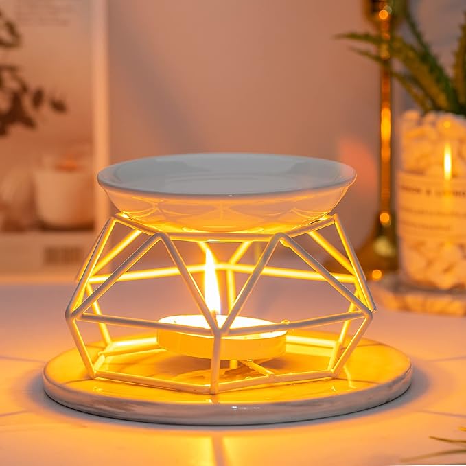 Wax Oil Burner Metal | Oil Wax Melt Burner | Canlde Tealight Holder | Scented Diffuser | Spiriual Gifts for Home Decoration