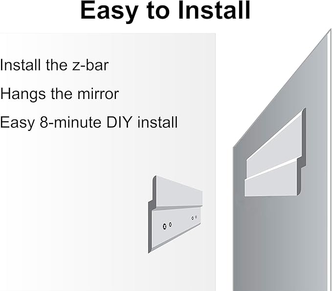 Ruomeng 2-Pack Bathroom Vanity Mirrors for Wall 24" x 36", Frameless Rectangle Mirror with Beveled Edge for Over Sink, Wall Mounted Mirror
