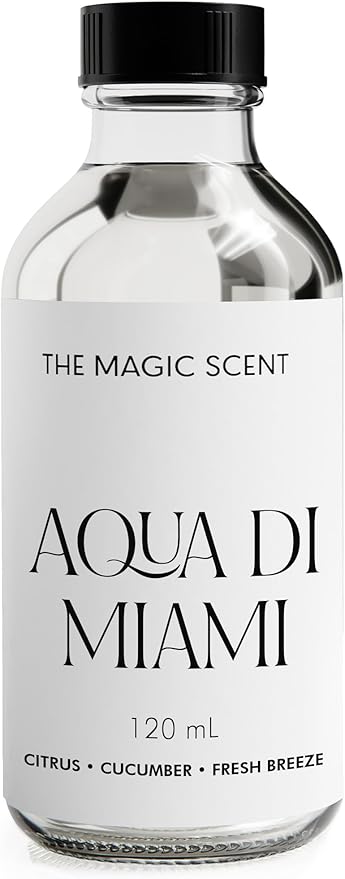 Aqua di Miami Oils for Diffuser - HVAC, Cold-Air, & Ultrasonic Diffuser Oil Inspired by The Ocean - Essential Oils for Diffusers Aromatherapy - 4 fl oz, 120 mL
