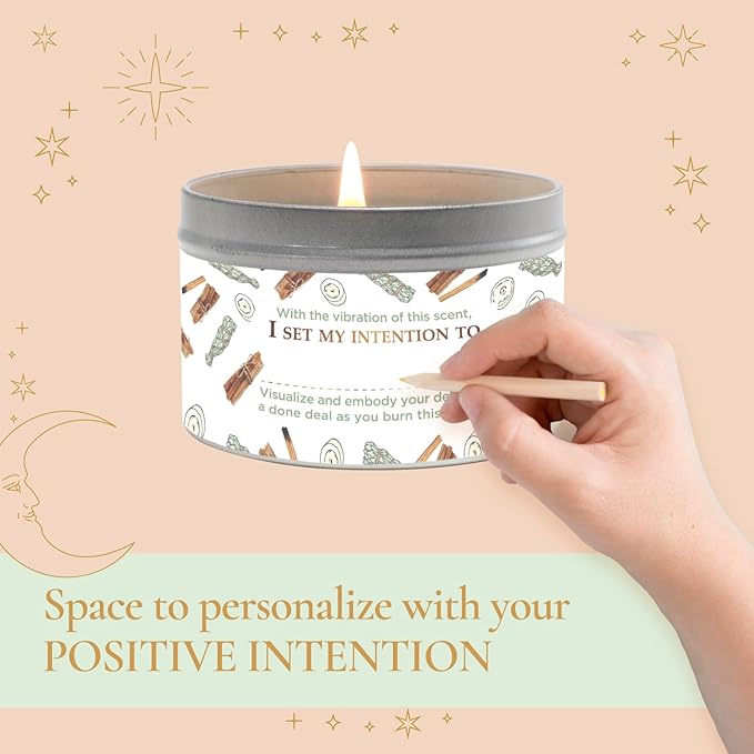 Magnificent 101 Long Lasting Energy Cleanse Vibes Candle | 6 Oz - 35 Hour Burn | All Natural Soy Wax Candle with Essential Oils for House Energy Cleansing & Manifestation | Let The Good Vibes in