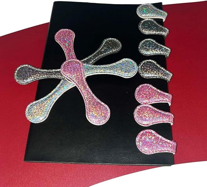 3 PCS Sparkling Leather Magnetic Bookmark, Bling Bookmark for Girls Vintage Book Mark Double-Sided Magnetic Page Markers Leather Page Clip Buckles Reading Supplies for Teacher Students Book Lovers