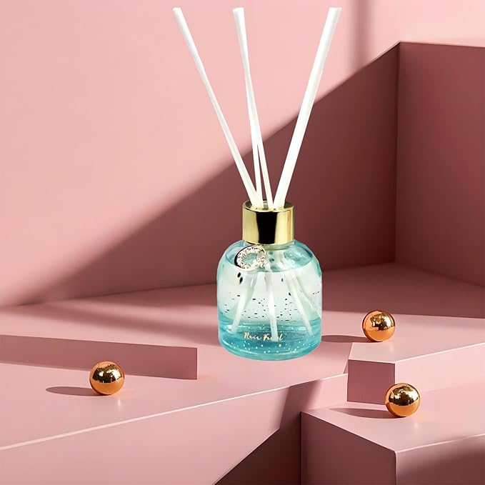 Reed Diffuser Set, Pretty Valley Home Diffuser 80Ml / 2.7 fl OZ Gift Box - Includes Reed Diffuser Sticks, Long Lasting Fragrance Oil and Glass Bottle for Office Living Room Decor (Rain Forest)