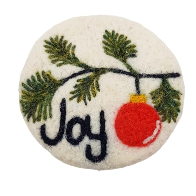 Handmade Felted Christmas Soap | Handcrafted Soap | Unique Housewarming Gift and Lovely Christmas Bathroom Decor | 3 * 3 inch (joy)
