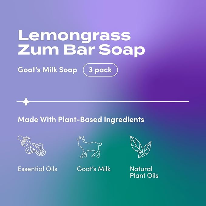 Zum Bar Goat's Milk Soap - Lemongrass - 3 oz (3 Pack)