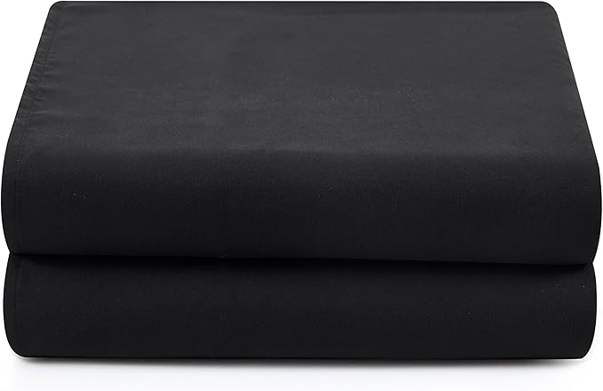 Travel Pillow Cases 14x20 Microfiber Black Pillow Covers Soft Comfortable Not Shrink Toddler Pillow Cases Set of 2 Envelope Style Pillowcases