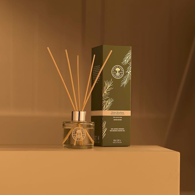 Neal's Yard Remedies Winter Woodland Diffuser, Scented Reed Diffuser with Fir & Cypress, Long Lasting Fragrance, Vegan & Cruelty-Free