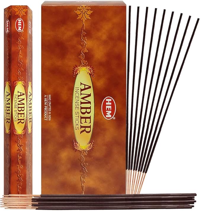 Amber Incense Sticks and Incense Stick Holder Bundle Insence Insense Hem Incense Sticks