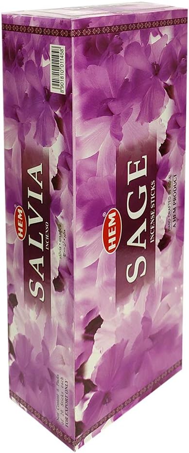 TRUMIRI Sage Incense Sticks & Holder Bundle: 120 Sticks (6 Packets of 20), 1 Holder
