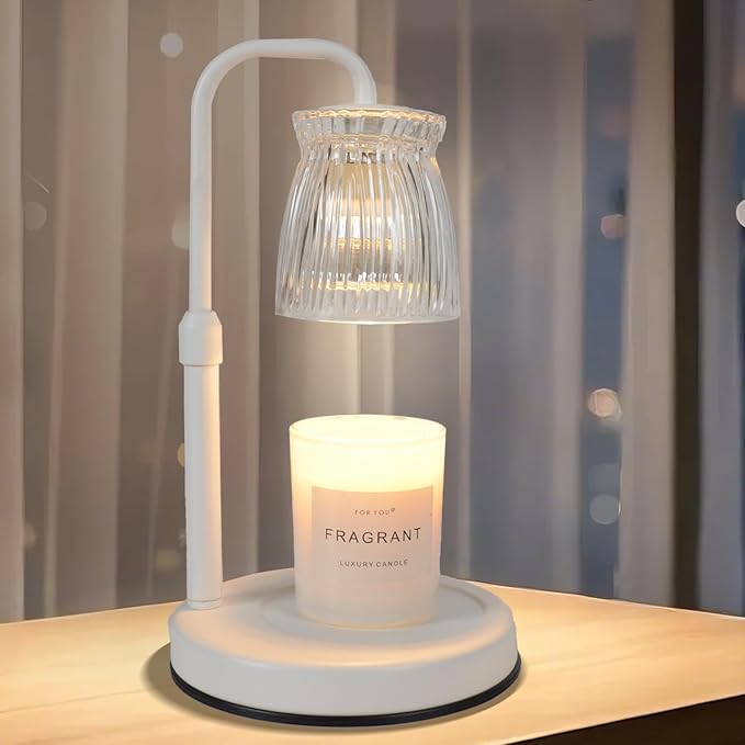 Shering Candle Warmer Lamp with Timer Dimmable, Wax Warmer Lamp with Gift Box, Graduation Gifts for Her, Birthday Gifts for Women, House Warming Gift, Wax Melt Warmer with 2 Bulbs for Jar Candles