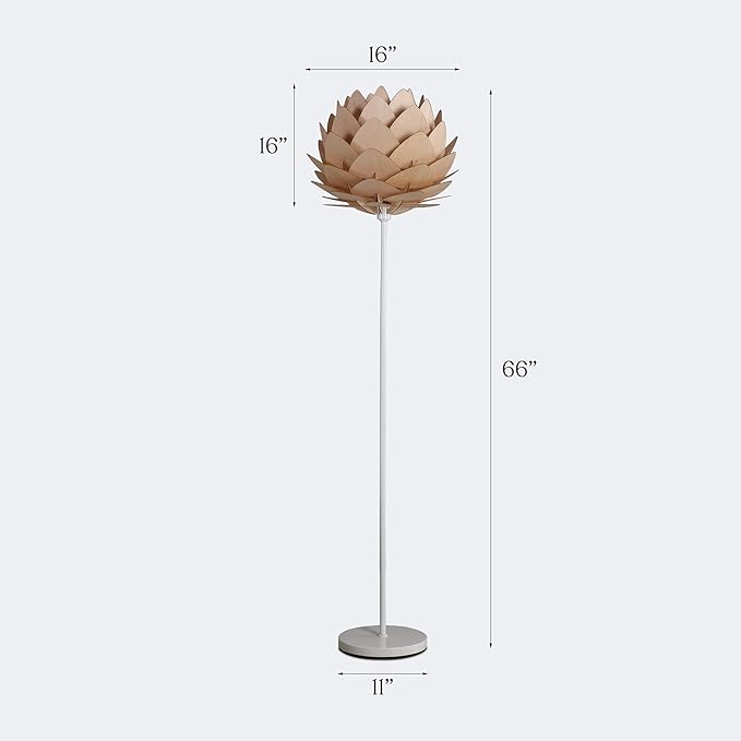 Brightech Artichoke Design Unique 68 Inch Tall Free Standing Pole LED Floor Lamp
