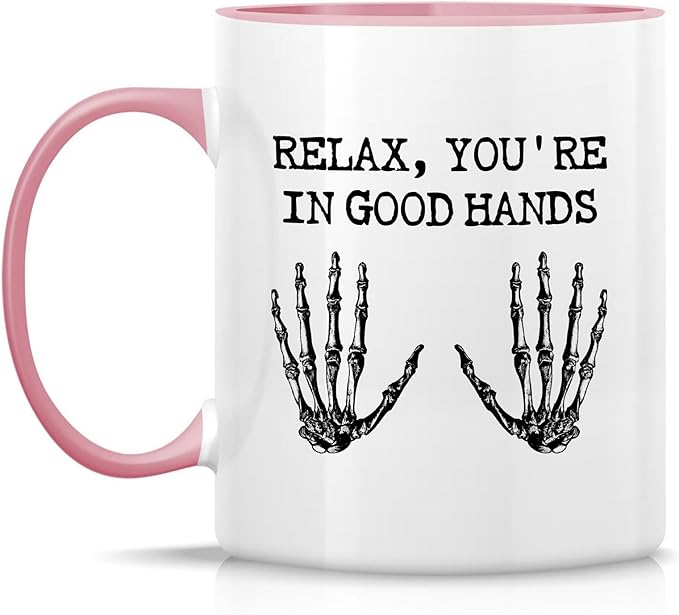 Retreez Funny Orthopedist Mug - 11 Oz Ceramic Coffee or Tea Cup - Humorous Sarcastic Gift for Orthopedic Surgeon, Orthopedic Specialist, Chiropractor - White Mug with Pink Handle and Inner
