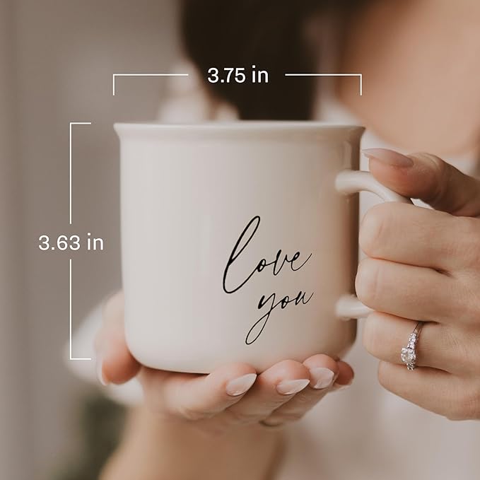 Sweet Water Decor Miss to Mrs. Camping Mugs - 11oz Cute Coffee Mugs for Hot & Cold Drinks - Dishwasher & Microwave Safe - Ceramic Travel Mug - Ideal Espresso Mug and Tea Mug