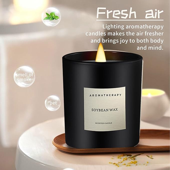 Butterfly Vanilla Candle – Aromatherapy Candle with Rotating Golden Butterfly Spinner, Scented Candle Gift for Relaxation, Home Décor & Special Occasions (White Peach Oolong, Black)