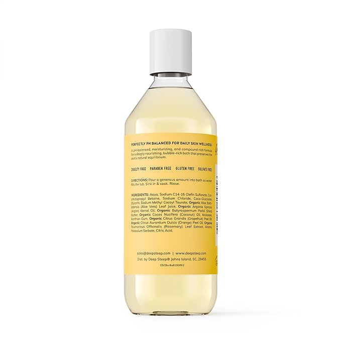 Deep Steep Bubble Bath 10 Ounce (Pack of 1) (10 Fl Oz (Pack of 1), Grapefruit Bergamot)