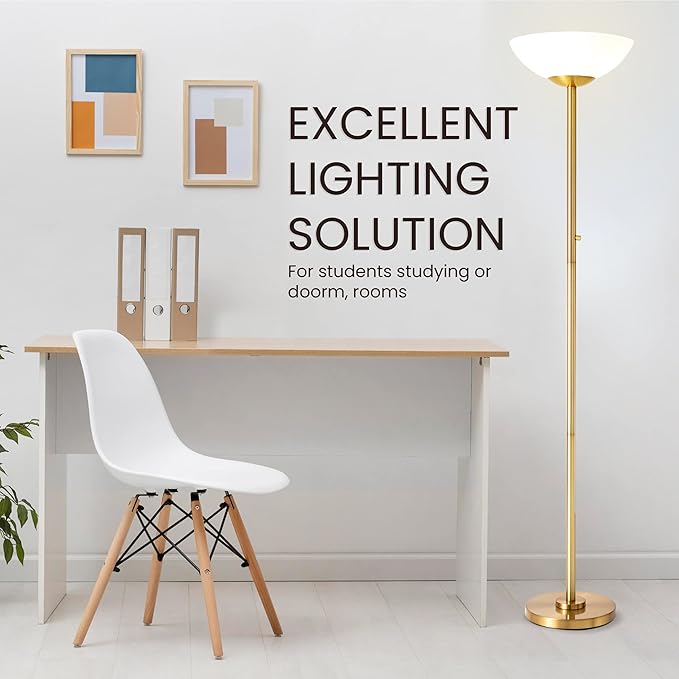 Super Bright Floor Lamp 8000LUMEN!! DIMMABLE 30K Light up a Full Room, Modern and Elegant Design