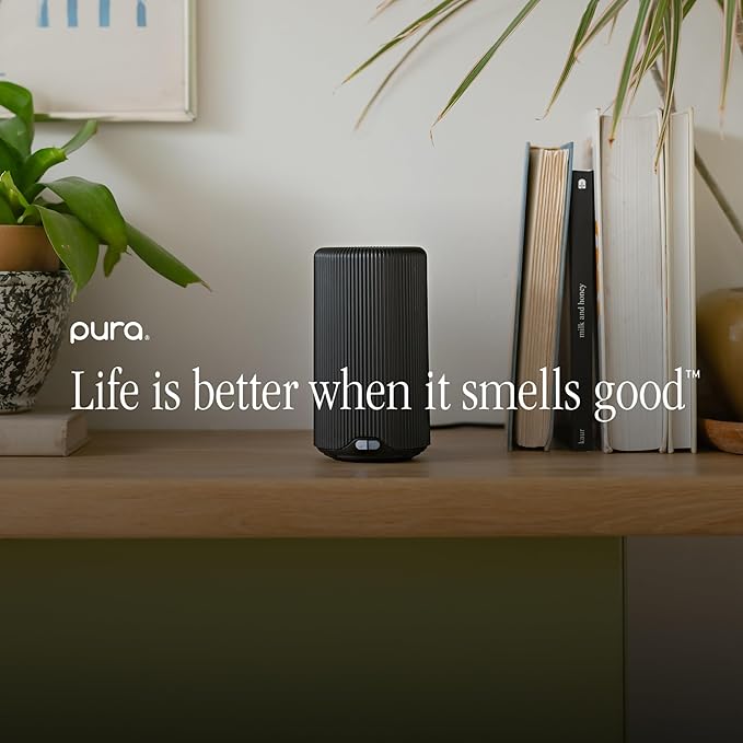 Pura Plus - Smart Fragrance Diffuser for Large Spaces - Automatic Fragrance Vial Detection - Wi-Fi Smart Diffuser for Luxury Home Scenting - Black