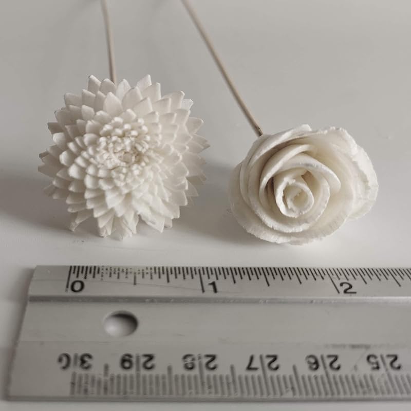 20 Mini Gerbera Rose Sola Flower Reed Diffuser Stick for Home Fragrance by Plawanature