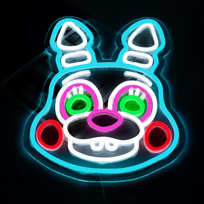 cartoon Neon Sign,Bonnie Neon Signs for Wall Decor,LED Neon Light for Bedroom、Game Room,birthday、Christmas Gifts