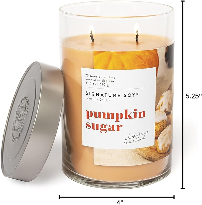 Lidded Pumpkin Sugar Scented Candle