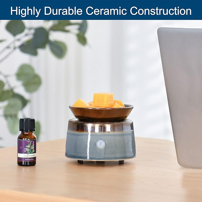 kobodon Ceramic Candle Wax Warmer,Home Fragrance Diffuser, Wax Melter Fragrances Candles Oils, Fragrance Warmer Candles or Wax Melts as Gifts for Mom Grandma Women…