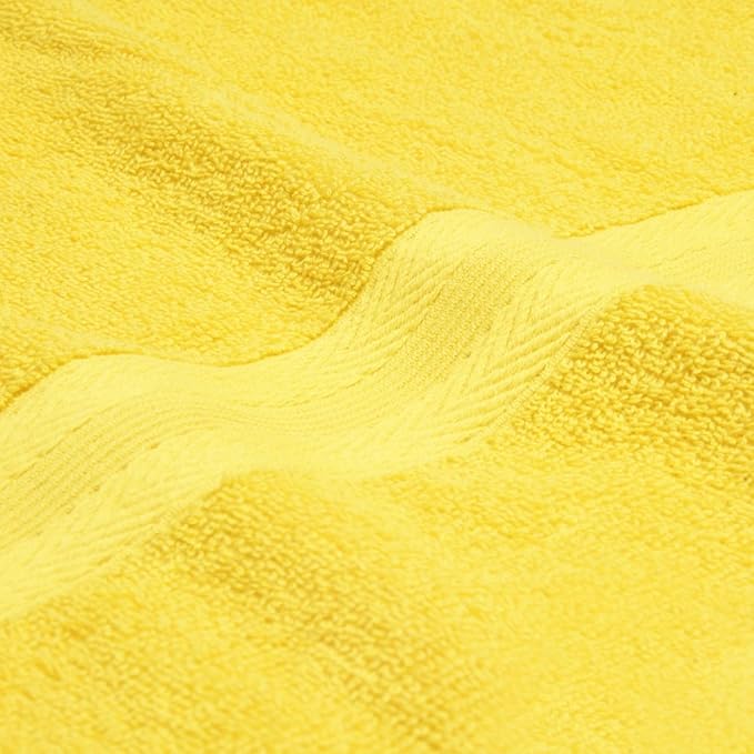 BOUTIQUO Ultra Soft 6-Piece Hand Towel Set 16x28-100% Ringspun Cotton - Durable & Highly Absorbent Hand Towels - Ideal for use in Bathroom, Kitchen, Gym, Spa & General Cleaning - Lime Yellow