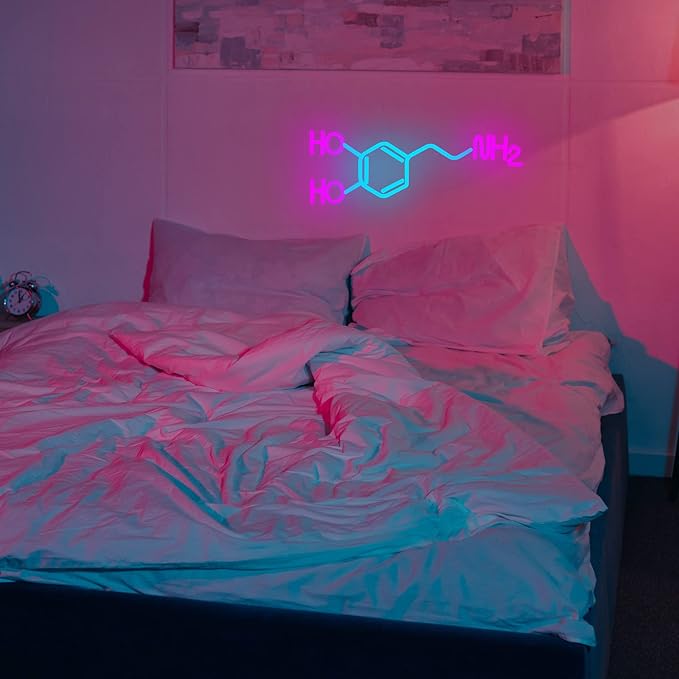 Dopamine Neon Sign, Classroom Wall Decor Led Neon Light Signs, Dopamine Neon Lights up Sign, USB Powered for Bedroom Office Building Hostel Girly Room Bar Christmas Gift(16.3 * 6.5in)