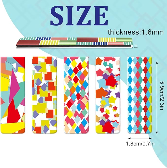 15 Pieces Bookmarks, Magnetic Bookmarks for Women, Page Markers for Students
