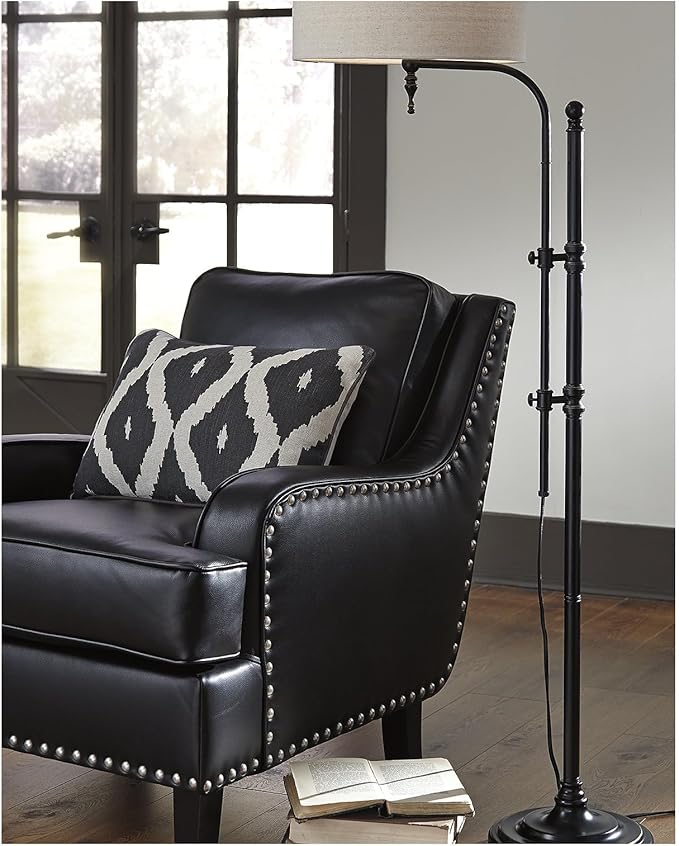 Signature Design by Ashley Anemoon Casual 64.63" Metal Floor Lamp with Adjustable Arm, Black